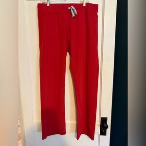 FIGS Livingston Scrub Pants L Red